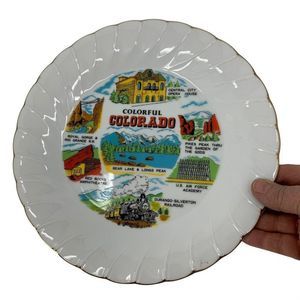 Vintage Colorado USA Plate Souvenir 0186 Collector 10.5" Graphic Tourist Japan
